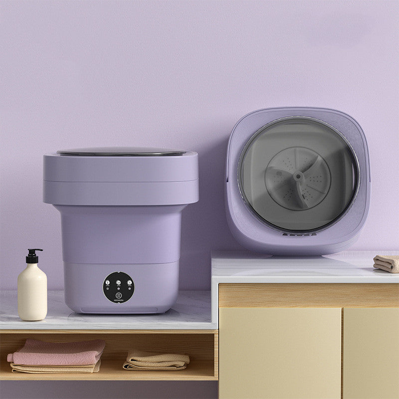 Mini Foldable Portable Washing Machine – Compact, Lightweight with Spinning Dry & Sterilization