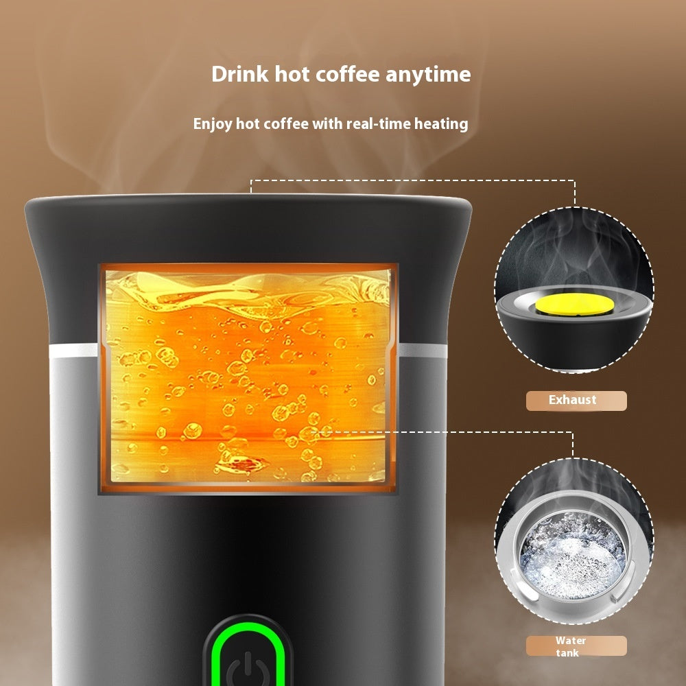 3-in-1 Portable Electric Espresso Coffee Machine – Compatible with Ground & Capsule Coffee, USB Rechargeable Travel Maker