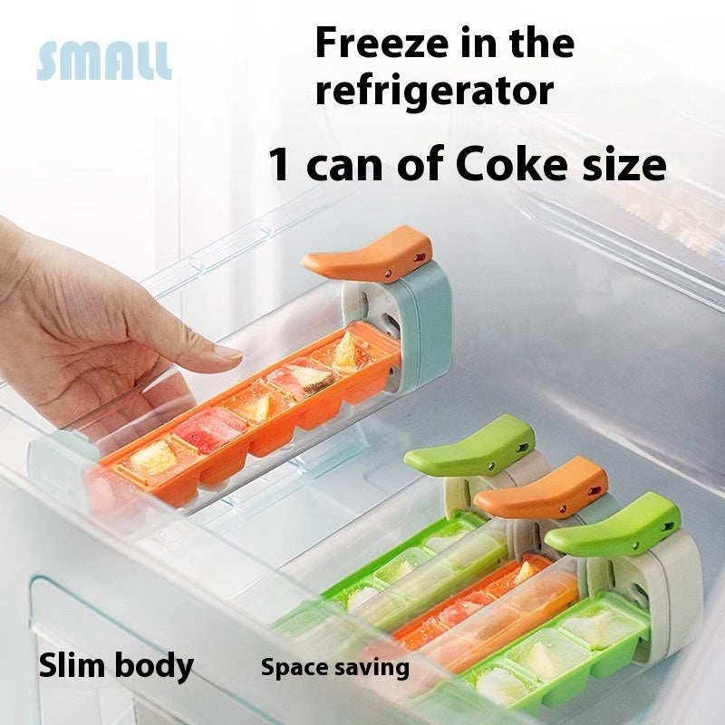 One-Touch Release Ice Cube Mold with Storage Box – Food Grade Plastic Ice Tray