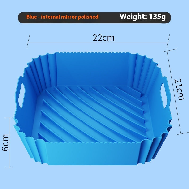 Food Grade Silicone Air Fryer Tray – Non-Stick, Reusable & Dishwasher Safe