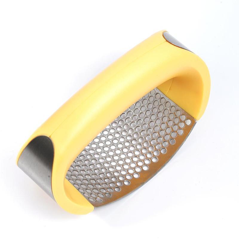 Stainless Steel Garlic Masher & Press – Manual Kitchen Tool for Garlic, Fruits & Vegetables