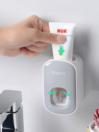 Wall Mounted Automatic Toothpaste Dispenser & Toothbrush Holder – No-Drill Bathroom Set UK