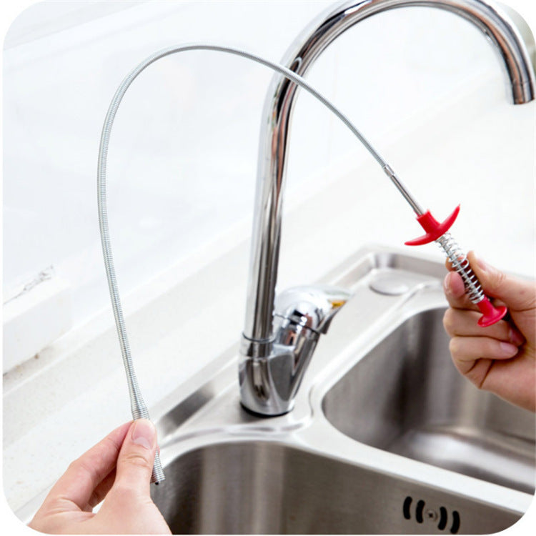 60CM Sewer Dredger Spring Pipe Drain Cleaner – Hair & Clog Remover for Kitchen Sink