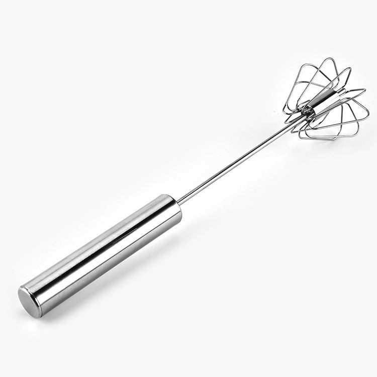 Stainless Steel Semi-Automatic Handheld Egg Beater | Kitchen Mixing Tool Lightweight & Easy to Use