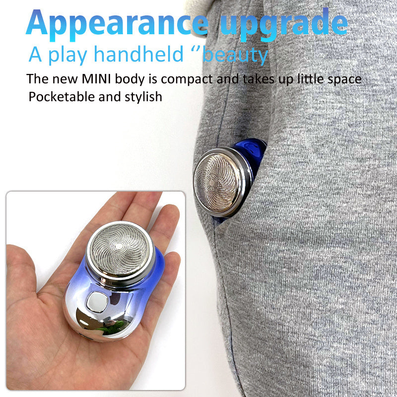 Mini Portable Cordless Electric Shaver – Rechargeable USB Wet & Dry Face Shaver for Men