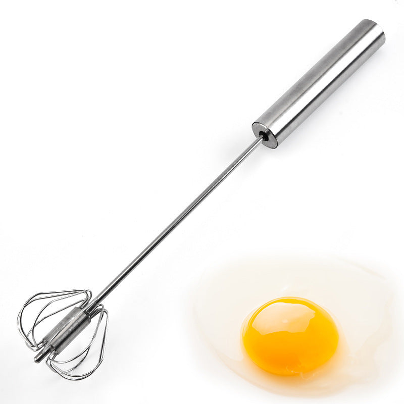 Stainless Steel Semi-Automatic Handheld Egg Beater | Kitchen Mixing Tool Lightweight & Easy to Use