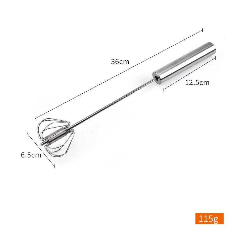 Stainless Steel Semi-Automatic Handheld Egg Beater | Kitchen Mixing Tool Lightweight & Easy to Use