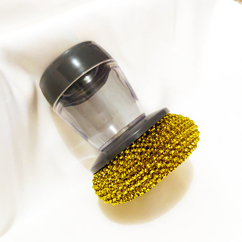 Soap Dispensing Palm Brush – Push-Type Kitchen Scrubber with Built-In Detergent Dispenser