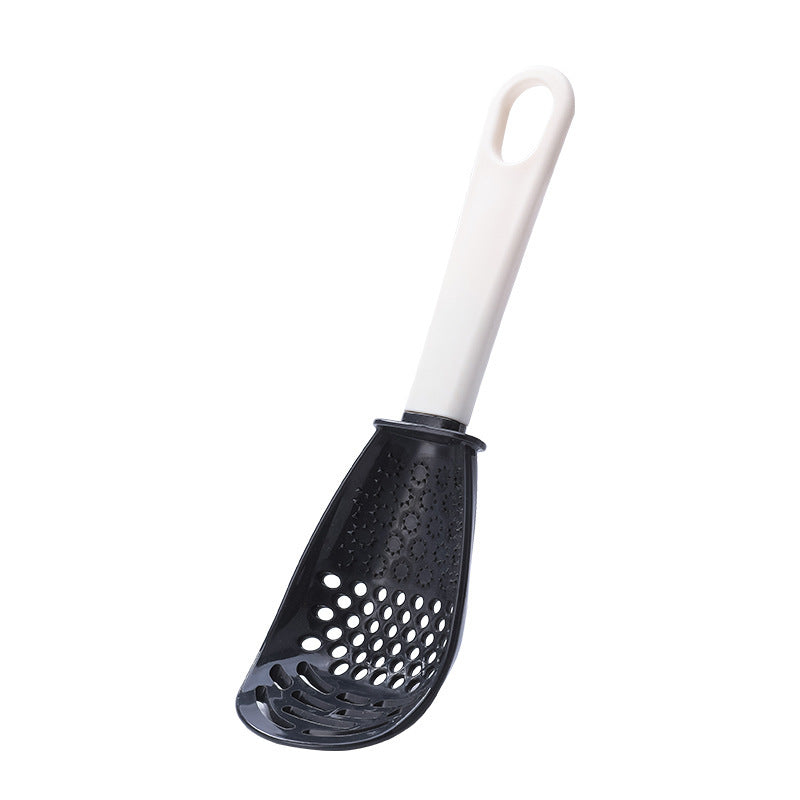 Multifunctional Slotted Cooking Spoon – Garlic Press, Masher & Stirring Spatula in One