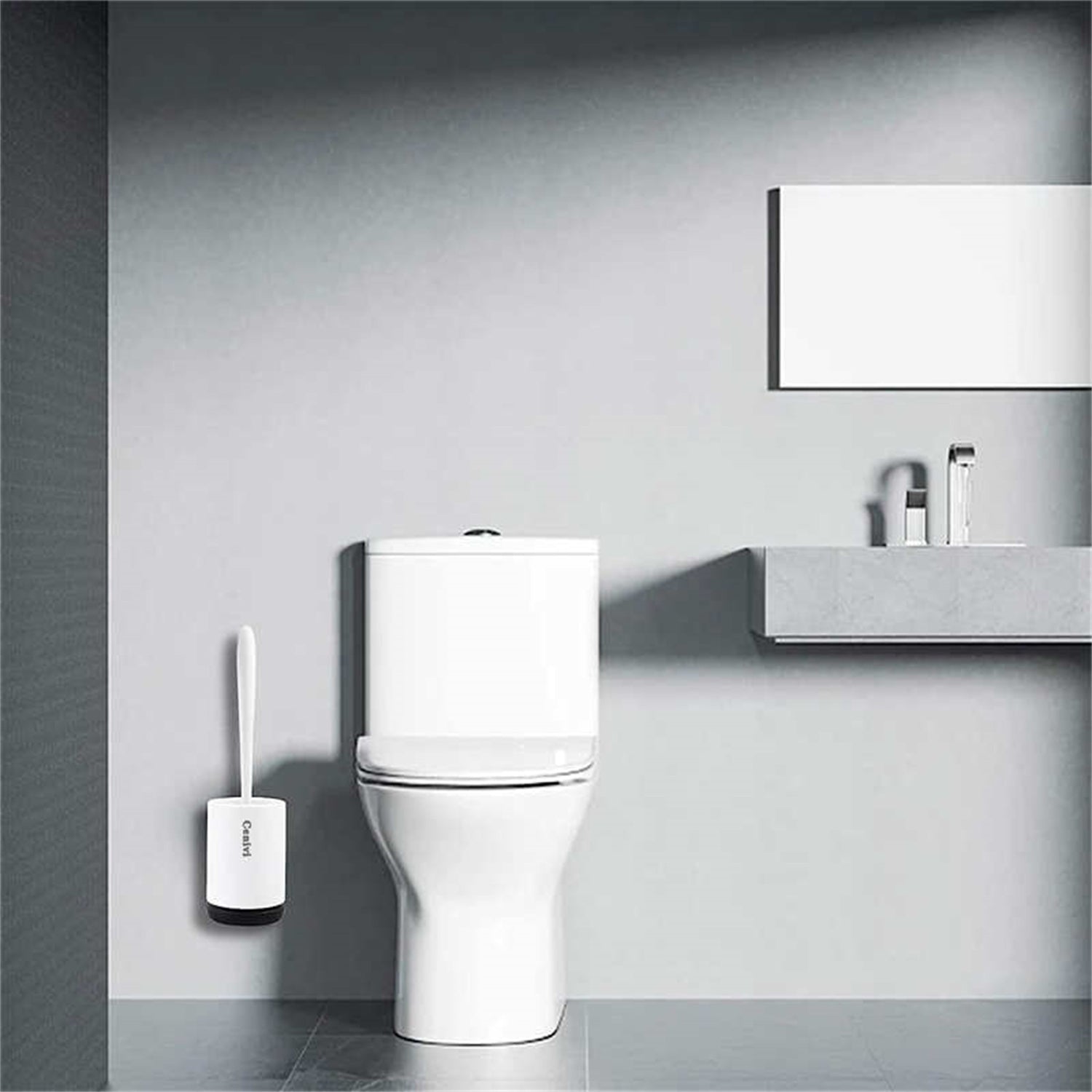 Home Fashion Simple Toilet Cleaning Brush Set – Durable & Easy-to-Use