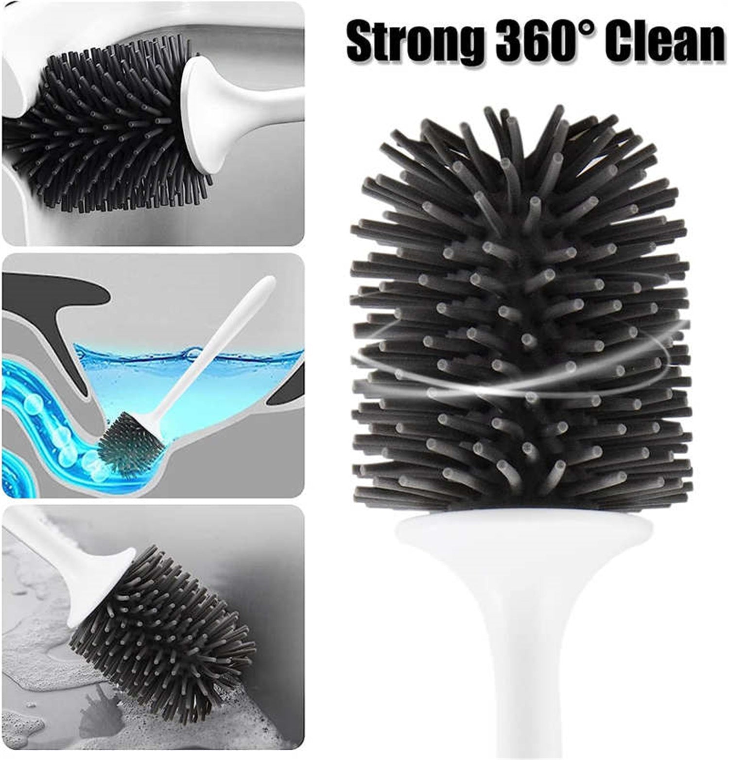 Home Fashion Simple Toilet Cleaning Brush Set – Durable & Easy-to-Use
