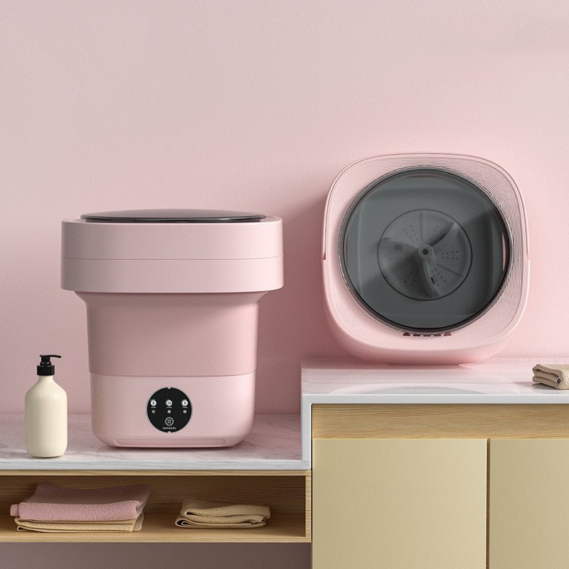 Mini Foldable Portable Washing Machine – Compact, Lightweight with Spinning Dry & Sterilization