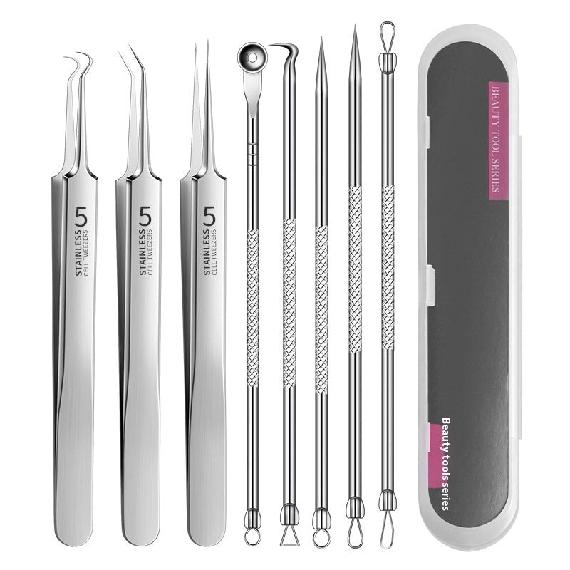 Acne Removal 8-Piece Beauty Tool Set – Pimple Extractor & Skin Care Kit