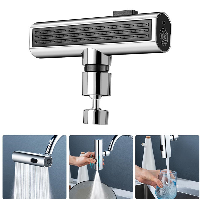 Multifunctional Kitchen Faucet Waterfall Outlet – Splash Proof Rotating Water Nozzle Extension