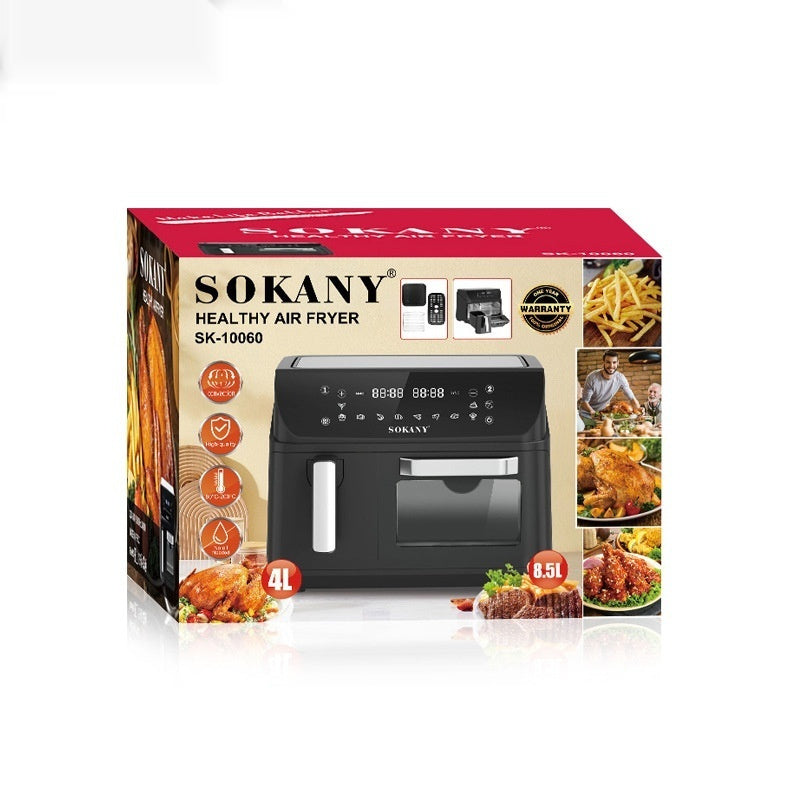 SOKANY10060 12.5L Air Fryer – Double Pot Healthy Fryer with Viewing Window