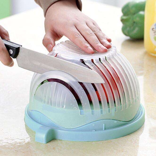 Creative Salad Cutter Bowl – 60-Second Fruit & Vegetable Chopper with Strainer & Cutting Board (BPA-Free, UK)