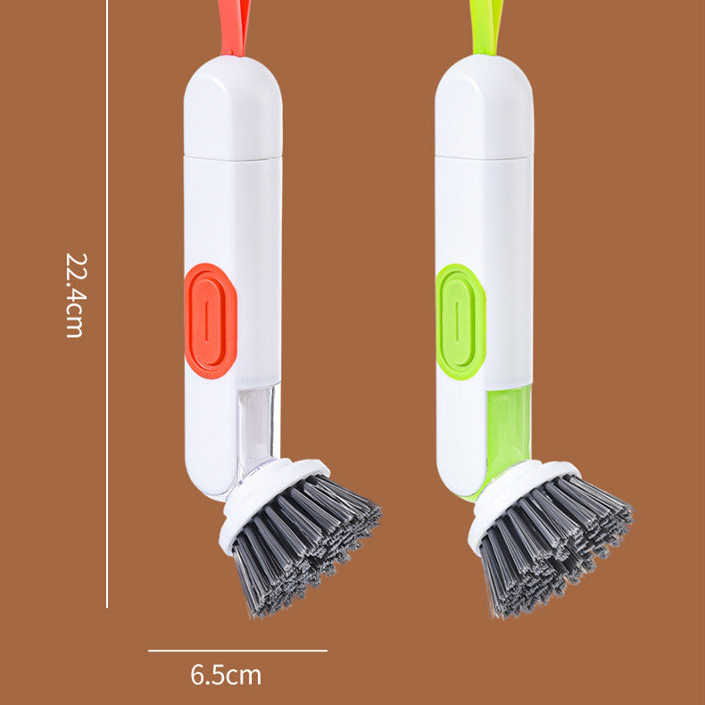 Multi-Functional Washing Up Brush with Liquid Dispenser – Includes 2 Replacement Heads