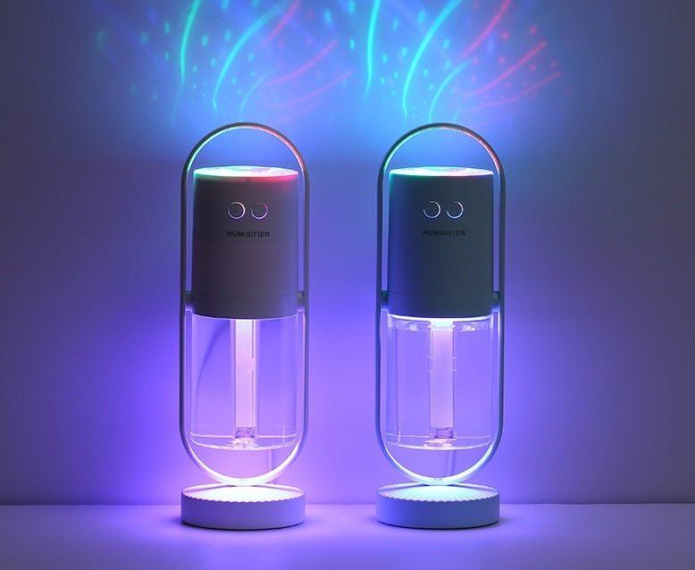 Magic Shadow USB Air Humidifier & Projection Night Light – 200ml Ultrasonic Mini Diffuser
