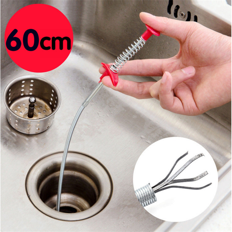60CM Sewer Dredger Spring Pipe Drain Cleaner – Hair & Clog Remover for Kitchen Sink