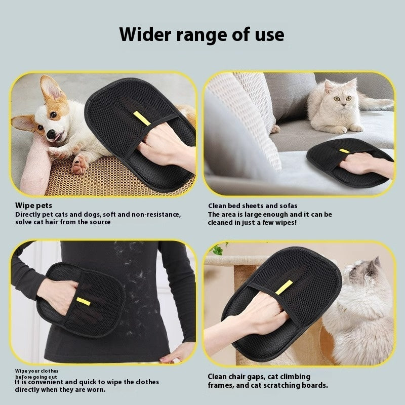 Pet Hair Remover Mitt – Dual-Sided Deshedding Gloves for Dogs, Cats & Rabbits
