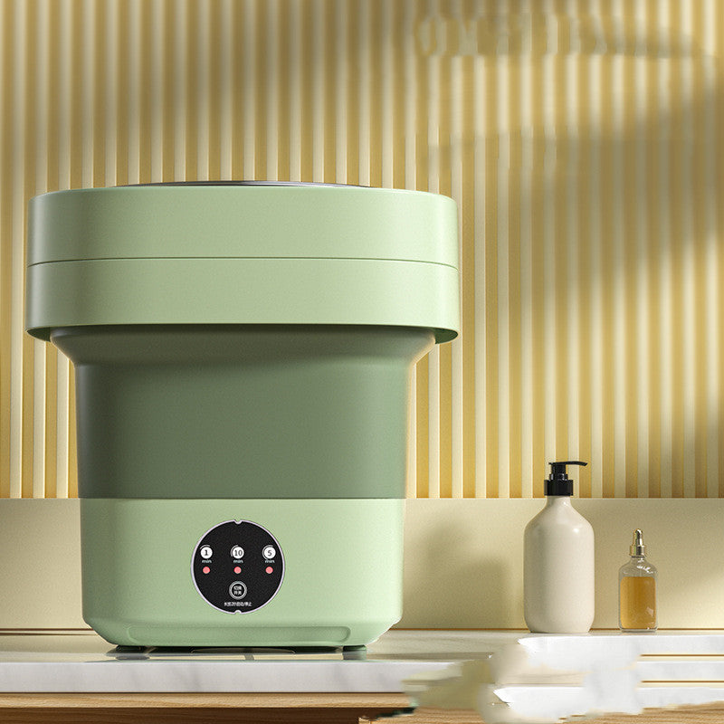 Mini Foldable Portable Washing Machine – Compact, Lightweight with Spinning Dry & Sterilization