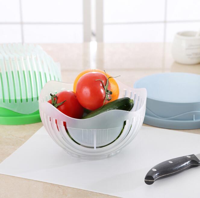 Creative Salad Cutter Bowl – 60-Second Fruit & Vegetable Chopper with Strainer & Cutting Board (BPA-Free, UK)
