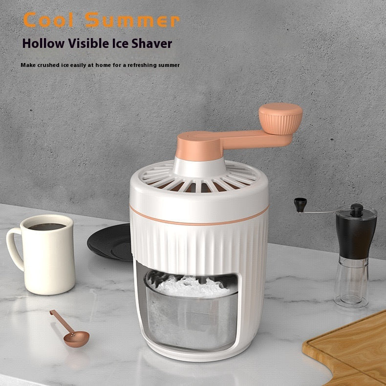 Hand-cranked Ice Shaving Machine – Portable Household Ice Crusher & Snow Cone Maker