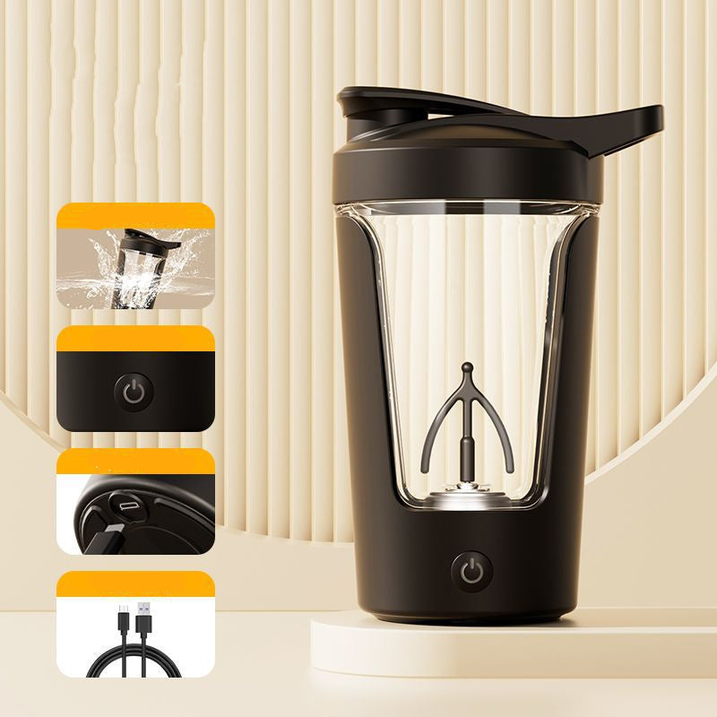 Electric Protein Shaker Bottle – 400ML 14oz Automatic Mixer Cup for Shakes, Coffee & Supplements – USB Rechargeable, 1200mAh