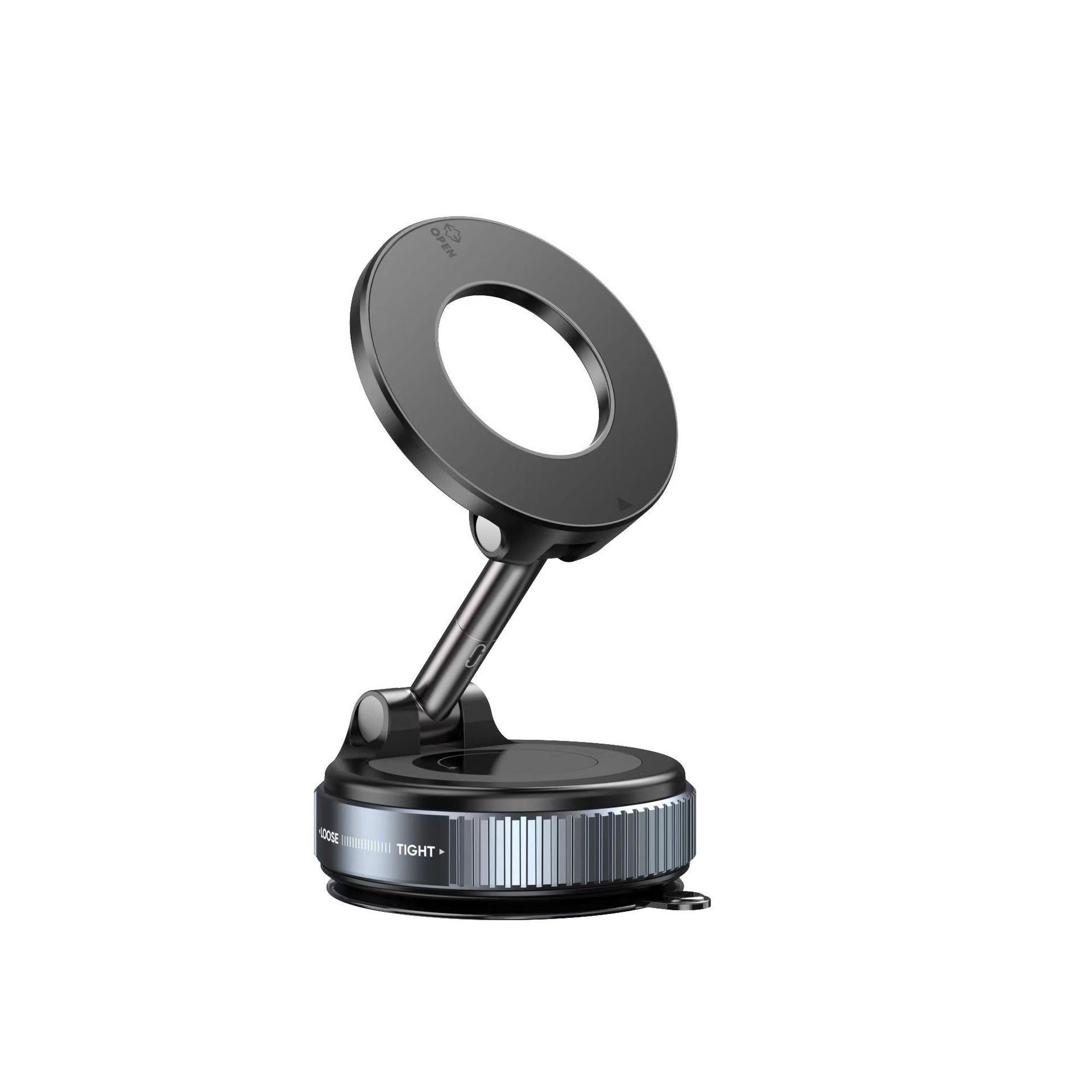 360° Vacuum Magnetic Car Phone Holder – Magsafe-Compatible Zinc Alloy Rotating Mount for Dashboard, Kitchen & More
