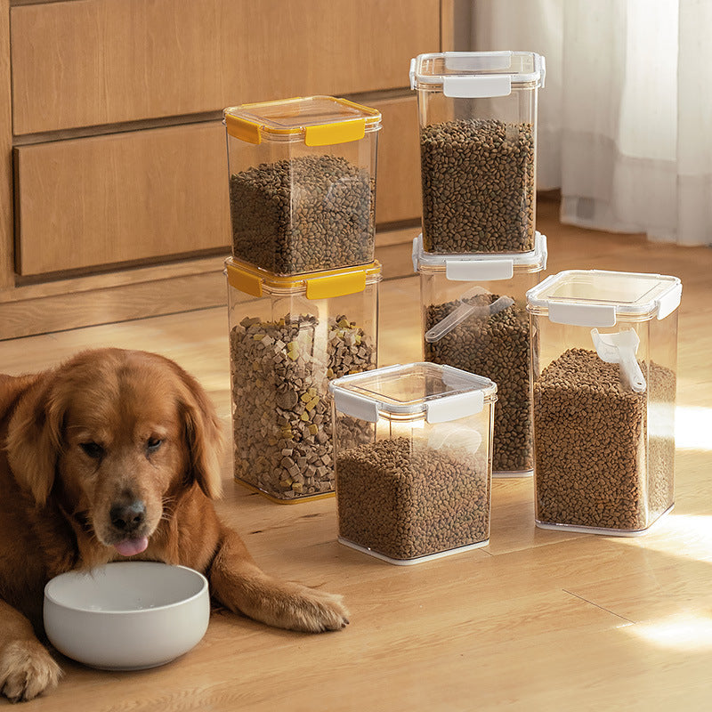 Pet Food Storage Bucket – Airtight Sealed Container for Cat & Dog Food