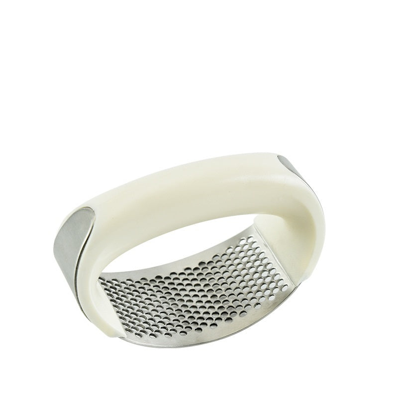 Stainless Steel Garlic Masher & Press – Manual Kitchen Tool for Garlic, Fruits & Vegetables