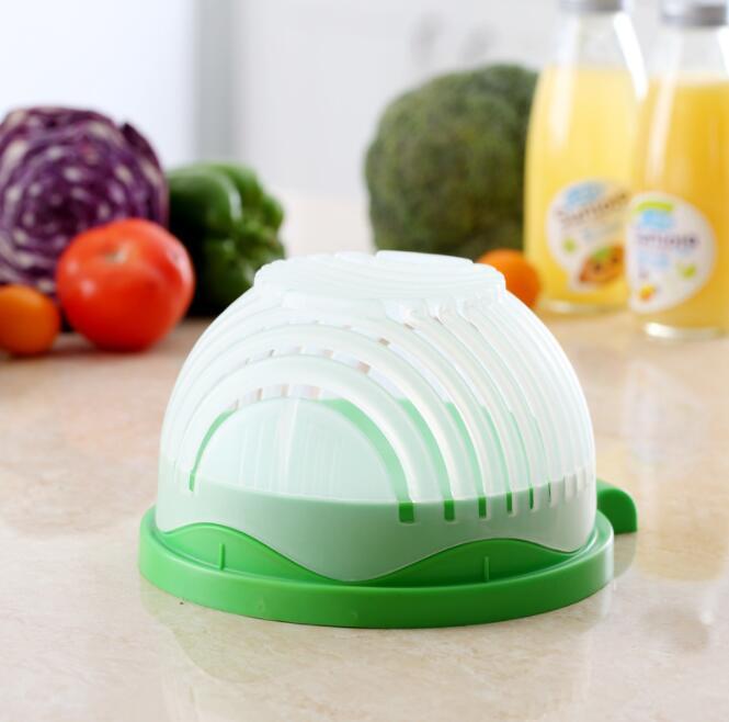 Creative Salad Cutter Bowl – 60-Second Fruit & Vegetable Chopper with Strainer & Cutting Board (BPA-Free, UK)