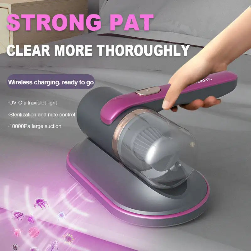 Electric UV Mite Remover – Wireless Mini Vacuum Cleaner for Bed & Sofa