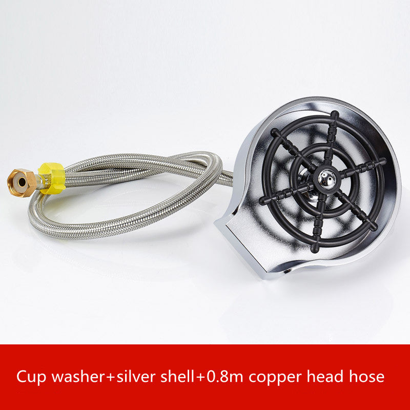 Bar Counter Cup Washer with High-Pressure Spray Nozzle – Automatic Faucet for Coffee Pitcher & Cup Cleaning