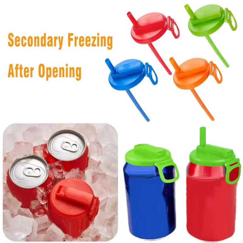 Reusable Soda Can Lid with Straw – Leakproof Beverage Cap for Cola, Beer, Juice & Soft Drinks