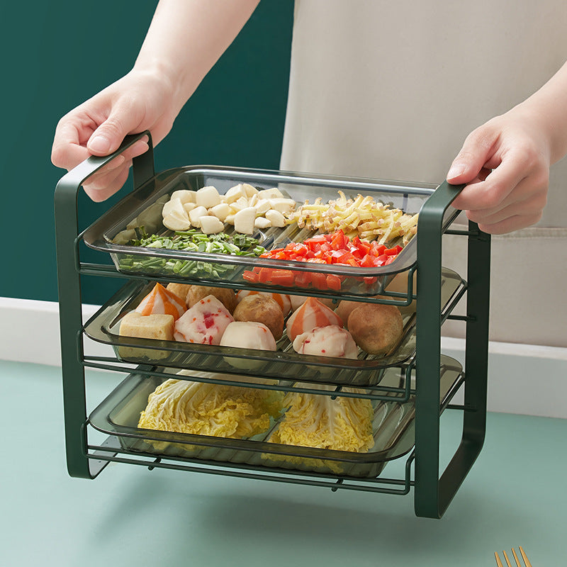 Light Luxury Iron Art Storage & Preparation Tray – Elegant Home Organizer