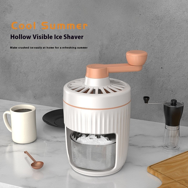 Hand-cranked Ice Shaving Machine – Portable Household Ice Crusher & Snow Cone Maker