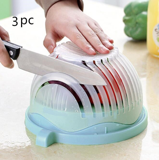 Creative Salad Cutter Bowl – 60-Second Fruit & Vegetable Chopper with Strainer & Cutting Board (BPA-Free, UK)