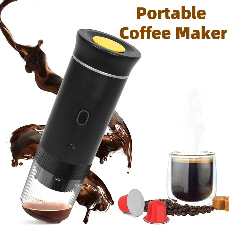3-in-1 Portable Electric Espresso Coffee Machine – Compatible with Ground & Capsule Coffee, USB Rechargeable Travel Maker