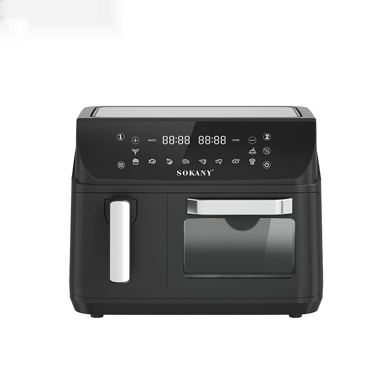 SOKANY10060 12.5L Air Fryer – Double Pot Healthy Fryer with Viewing Window