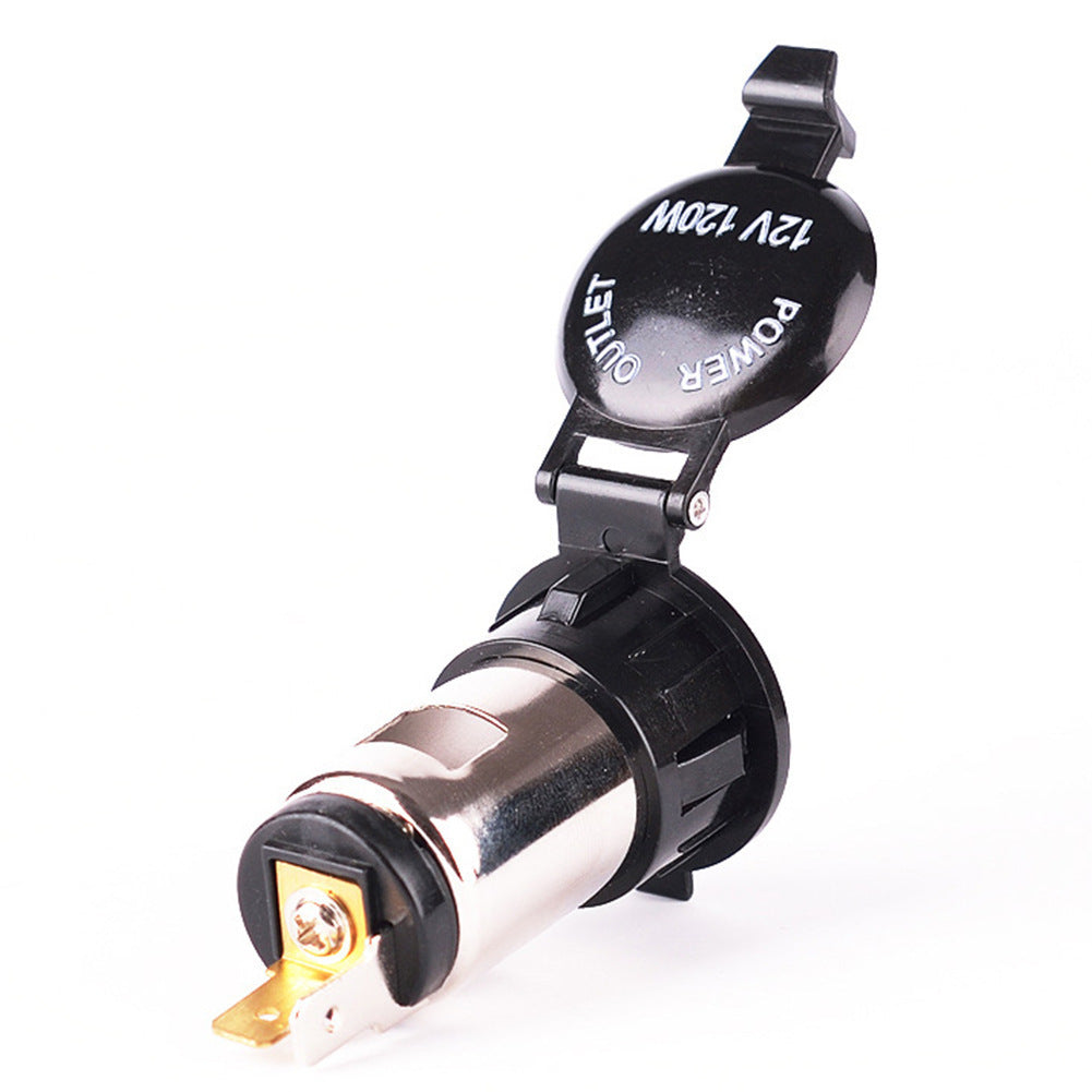 Car Cigarette Lighter Female Socket – 12V Waterproof Power Outlet Adapter for Auto, Boat, RV, Motorcycle