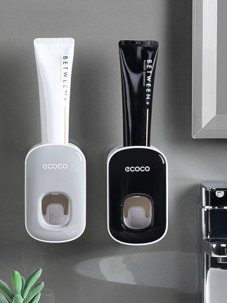 Wall Mounted Automatic Toothpaste Dispenser & Toothbrush Holder – No-Drill Bathroom Set UK