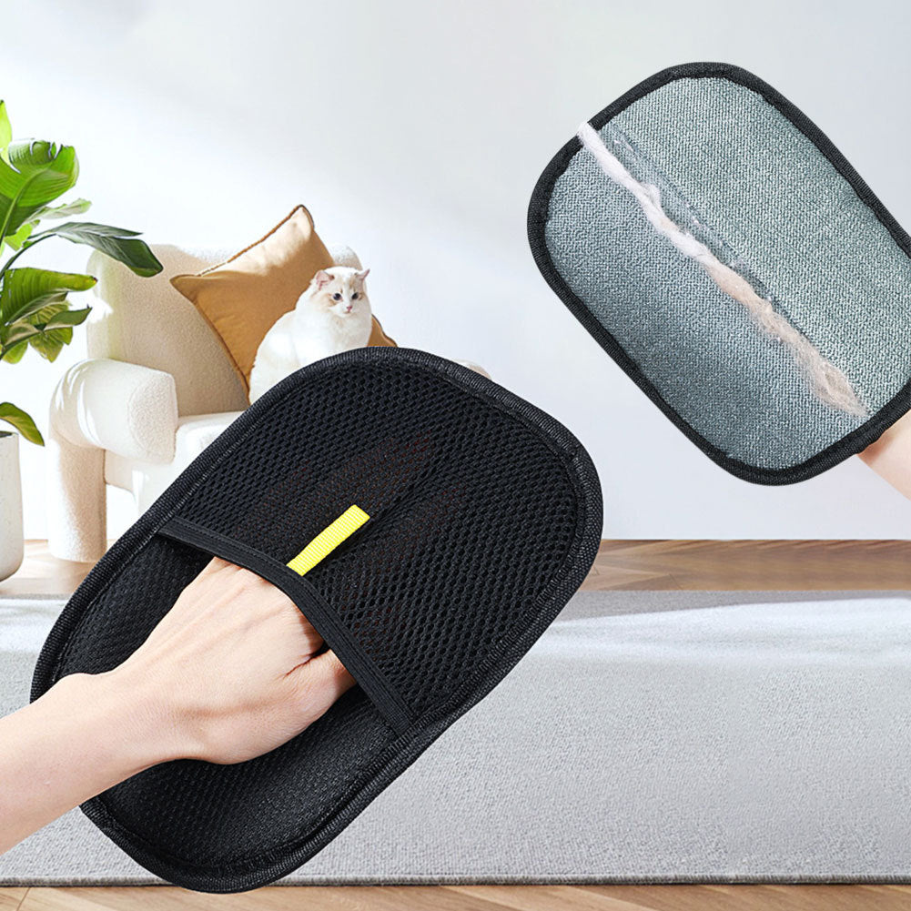 Pet Hair Remover Mitt – Dual-Sided Deshedding Gloves for Dogs, Cats & Rabbits
