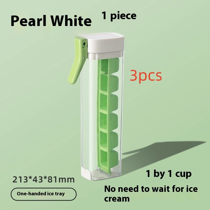 One-Touch Release Ice Cube Mold with Storage Box – Food Grade Plastic Ice Tray