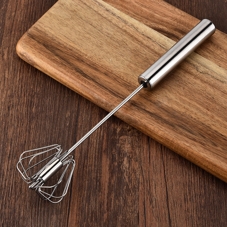 Stainless Steel Semi-Automatic Handheld Egg Beater | Kitchen Mixing Tool Lightweight & Easy to Use
