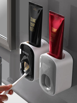 Wall Mounted Automatic Toothpaste Dispenser & Toothbrush Holder – No-Drill Bathroom Set UK