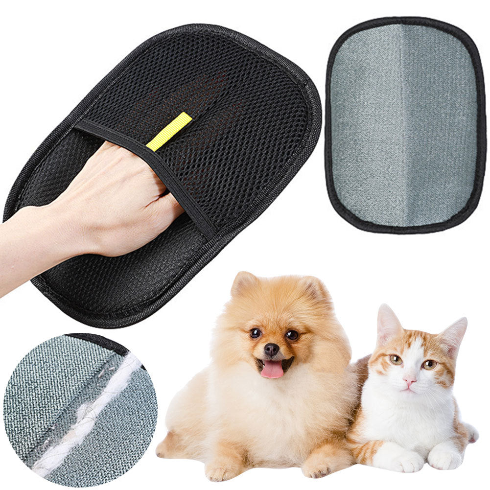 Pet Hair Remover Mitt – Dual-Sided Deshedding Gloves for Dogs, Cats & Rabbits
