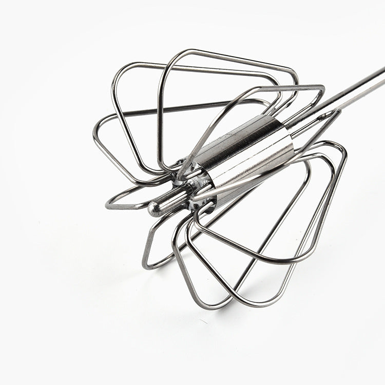 Stainless Steel Semi-Automatic Handheld Egg Beater | Kitchen Mixing Tool Lightweight & Easy to Use