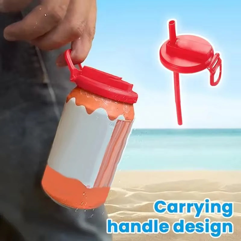 Reusable Soda Can Lid with Straw – Leakproof Beverage Cap for Cola, Beer, Juice & Soft Drinks