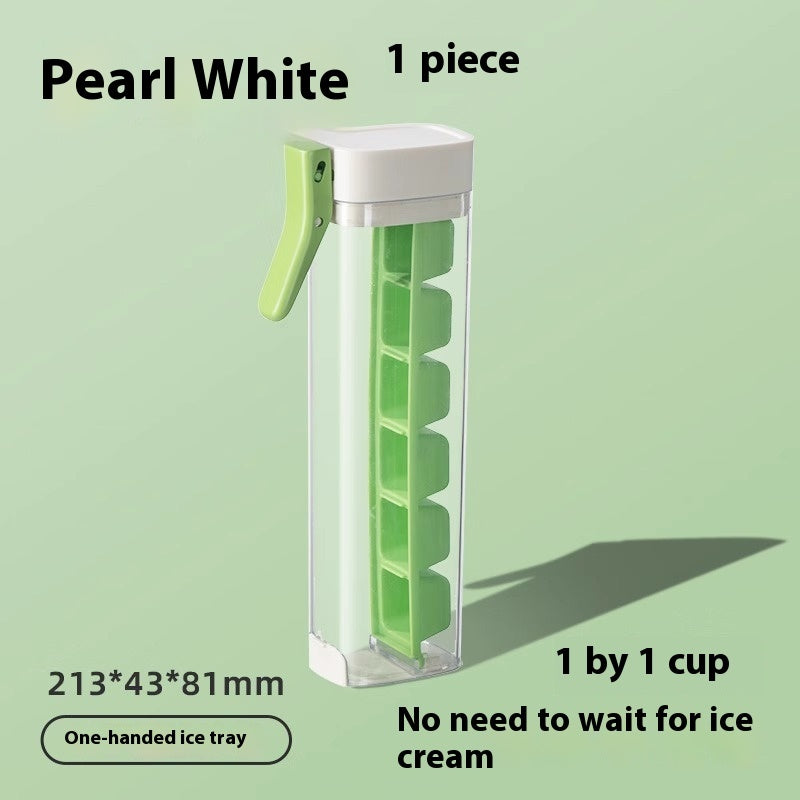 One-Touch Release Ice Cube Mold with Storage Box – Food Grade Plastic Ice Tray